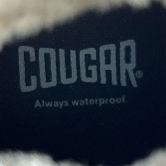 Cougar Brown Waterproof Leather Faux Fur Lace-Up Combat Boots Size 6.5-7** - Picture 14 of 15